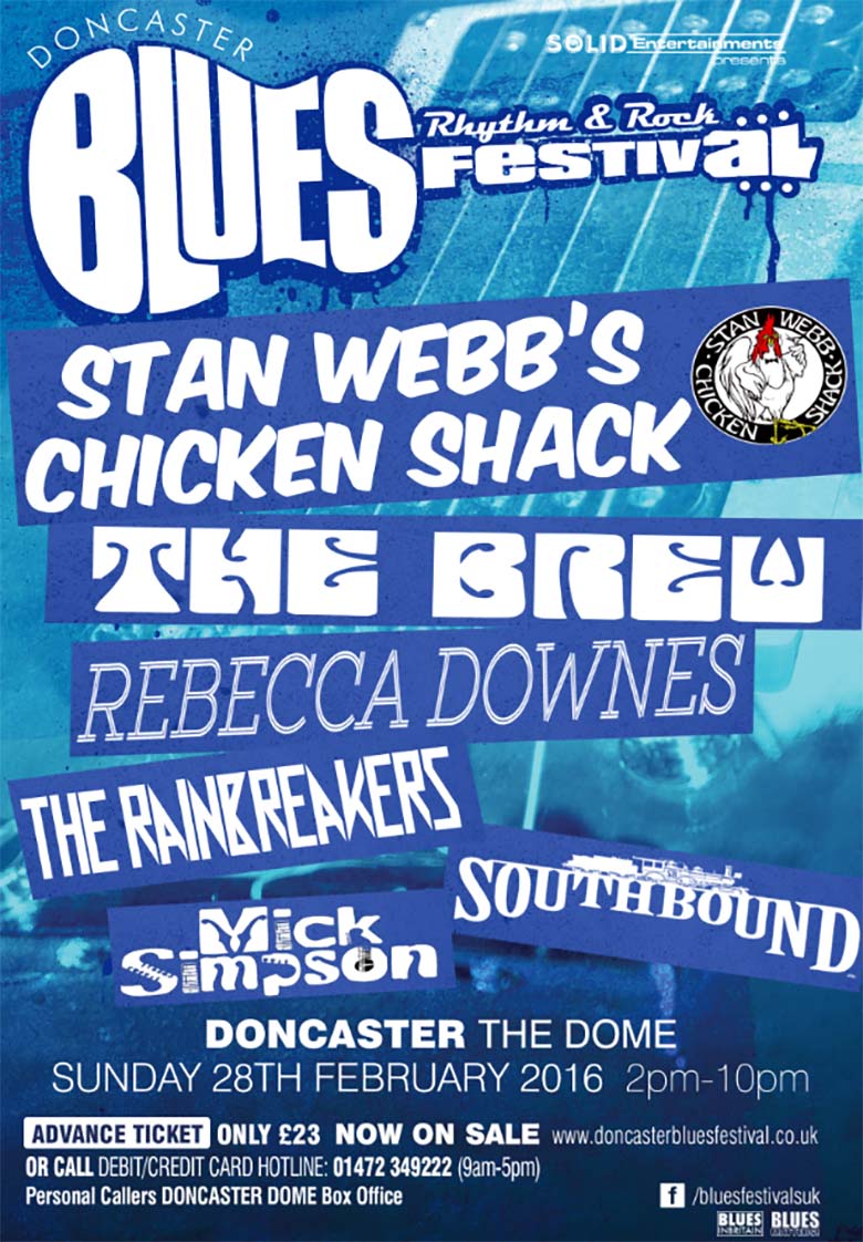 DONCASTER BLUES FESTIVAL SUNDAY 28TH FEBRUARY 2016 DONCASTER DOME